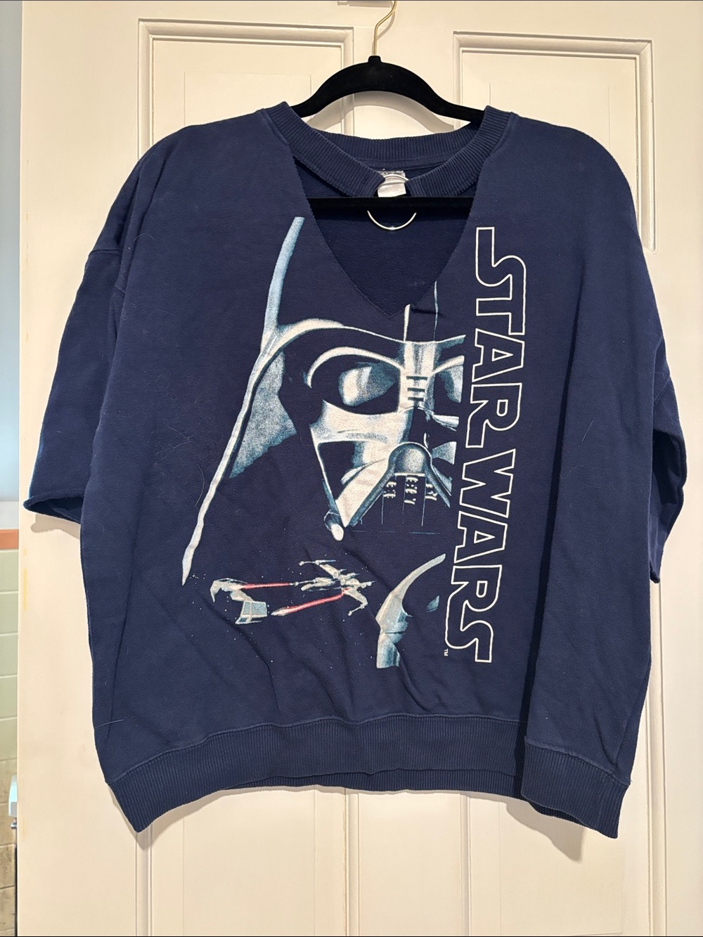 Star Wars Navy and White Logo Pullover